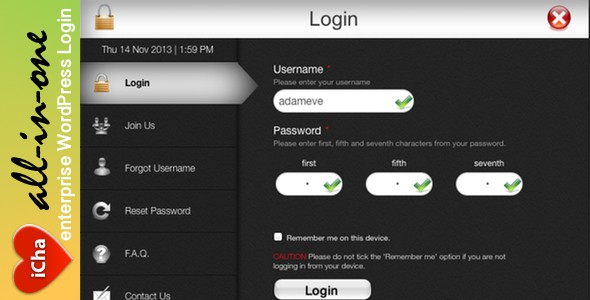 Icha-All-in-One-Enterprise-WordPress-Login