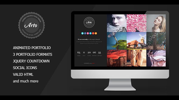 Arto-Underconstruction-Template-with-Stylish-Portfolio
