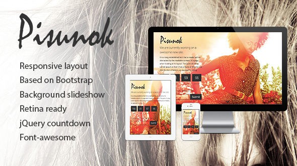 Pisunok-–-Responsive-Coming-Soon-Template