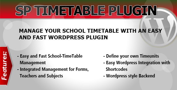 Wodpress-School-Timetable