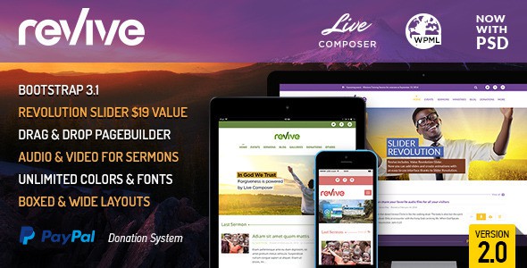 revive-events-donations-wordpress-theme