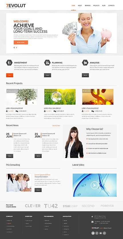 Financial Advisor Responsive WordPress Theme