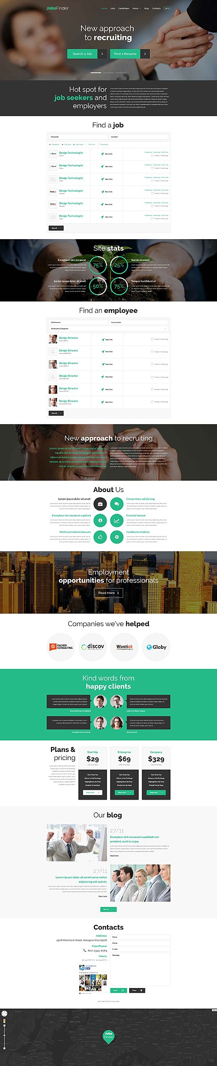 Job Portal Responsive WordPress Theme