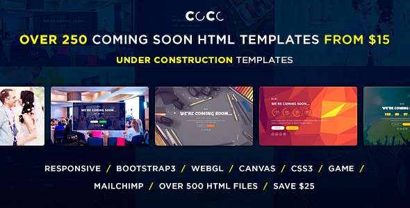 CoCo-–-250-Responsive-HTML-Multipurpose-Under-Construction-Coming-Soon-Templates